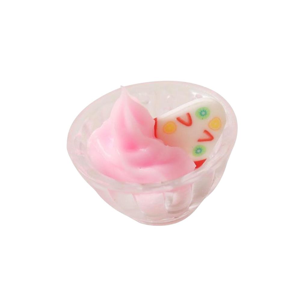 1:12 Miniature Ice Cream Cup Dollhouse Mini Simulation Milkshake Cup Decoration