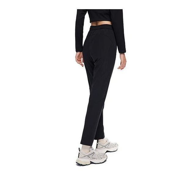 Anta Casual Simple Solid Color Straight Leg Knitted Sports Pants Women Bottoms Black 162440502-2
