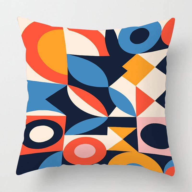 Scandinavian Abstract Style Pillow Cover 18X18/20X20 Inches - Geometric Print Cushion Cover Home Decor Gift Pillow Cover