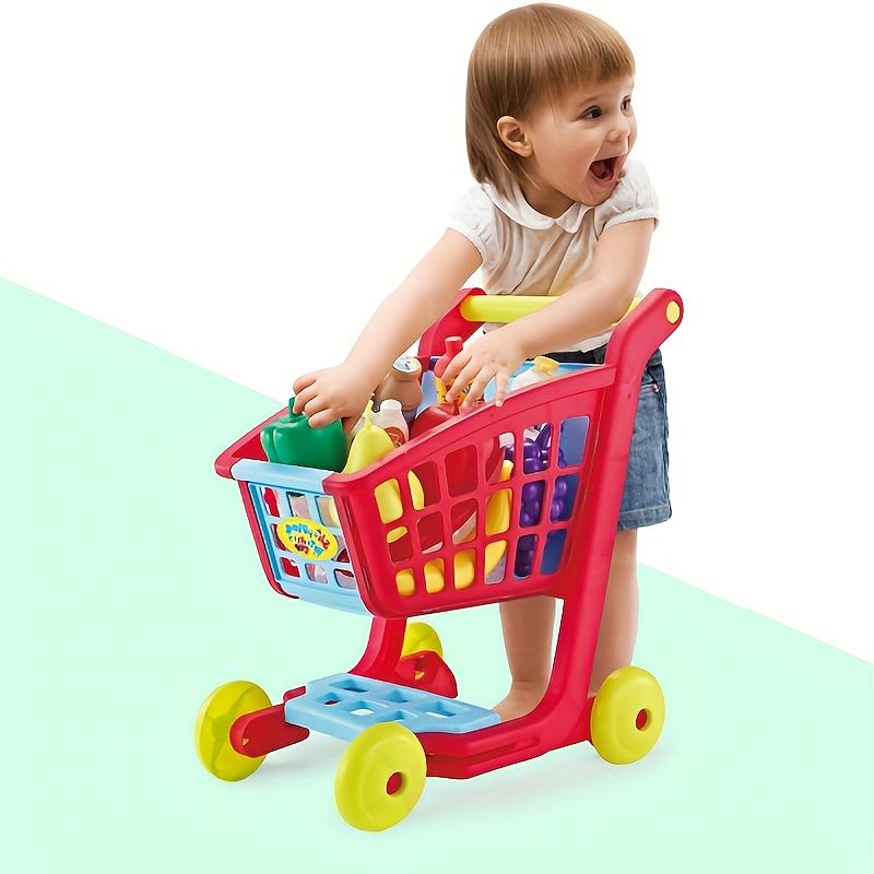 Mini Pretend Shopping Cart, Kids Educational Toy, Role Play Supermarket Trolley, Party Gift