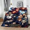 Cartoon Jujutsu Kaisen Anime 3D Flannel Blanket Soft Throw Blanket Art For Home Decor Bedroom Bed Sofa Cover Picnic Fans Gifts