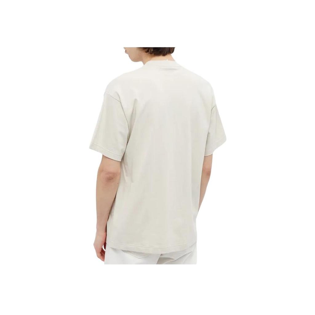 Nike Solid Logo Embroidered Loose Fit Straight Cut Short Sleeve T-Shirt Men Tops Light-Bone CV0559-072