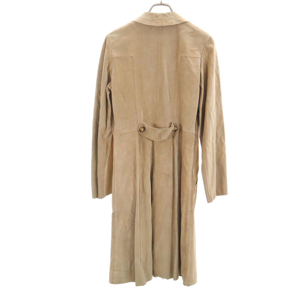 Marni Made In Italy Leather Coat 40 Beige Women Used