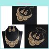 Vintage Ethnic Necklace And Earring Collection With Geometric Design Alloy Material For Casual Wear
