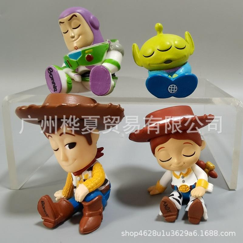 

Toy Story Astronaut & Sheriff Dolls Set with DIY Stickers - 4 Poses for Cake Toppers