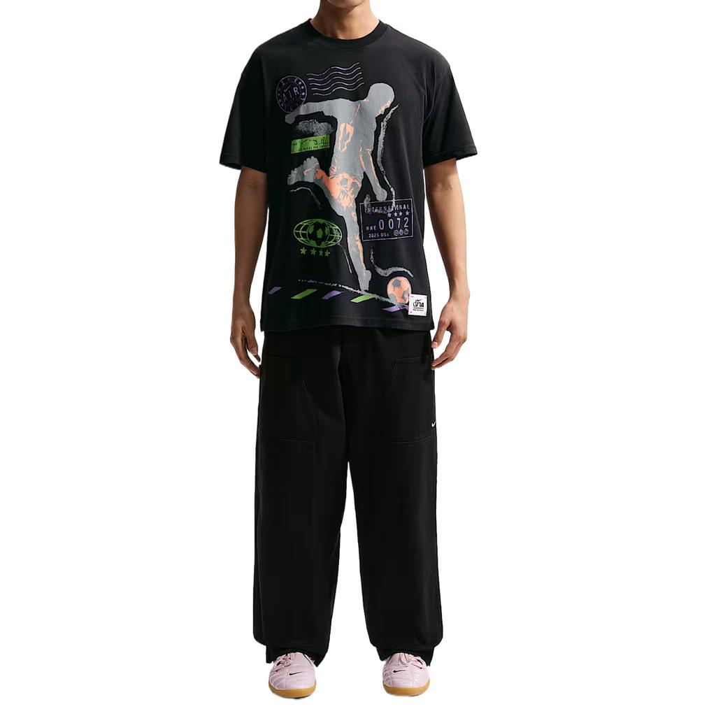 Nike Sportswear T Shirts Men's Black Crew Neck Moderate IR5749-010