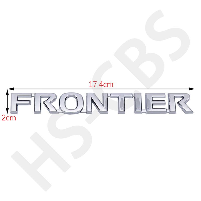 ABS 3D Emblem Frontier Letters Side Logo Rear Trunk Badge Tailgate Sticker Decals For  Car Styling Exterior Accessories