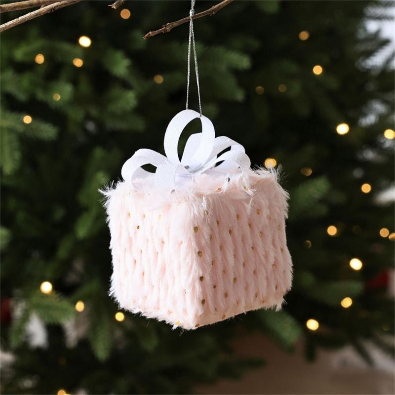 Fuzzy Ball Christmas Tree Decorations Plush Ball Christmas Tree Hanging Ornament For Mantels Wreath Indoor and Outdoor
