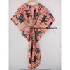 Women Cotton Hippie Summer Peach Sleepwear Animal Print Long Maxi Caftan Dress CKFTN-SCRN-FULL-BUYIT-114