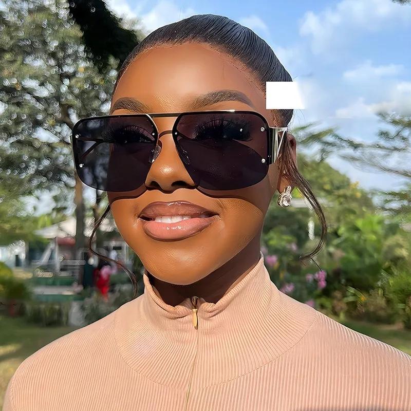 Fashion Oversized Square Sunglasses Woman Brand Designer Vintage Square Sun Glasses Female Big Frame Shades UV400 Eyewear