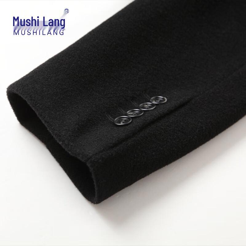 MUSHILANG Men's 100% Wool Mid-length Business Casual Overcoat