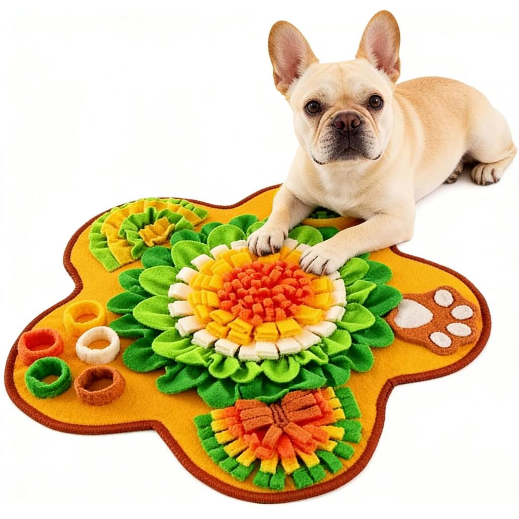 Nosework Dog Feeding Dog Educational Treat Smell Slow Eater with Strap Mat, Mat, Toy, Hider, Play, Prevention, Non-Slip, Washable,