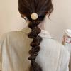2Pcs Hair Tie for Women, Spiral Design Hair Bands, Thick Elastic Hair Ropes for Ponytails Buns, No Pulling or Snagging Large Bead Hair Tie