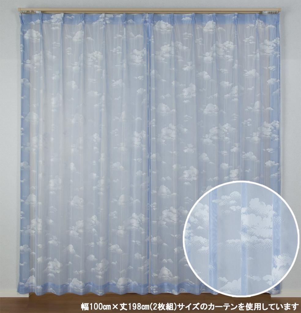 Univer Dream Lace Lace 100cm Wide x 198cm Set of 2 Curtains, Blue, Long,