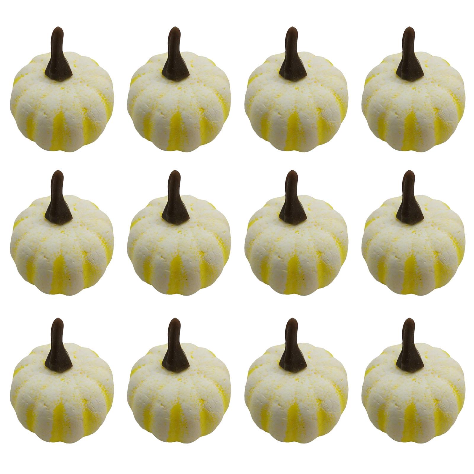 

12 шт. Белые искусственные тыквы, реалистичные тыквы из пенопласта, овощи для Хэллоуина, Дня благодарения, свадебных украшений