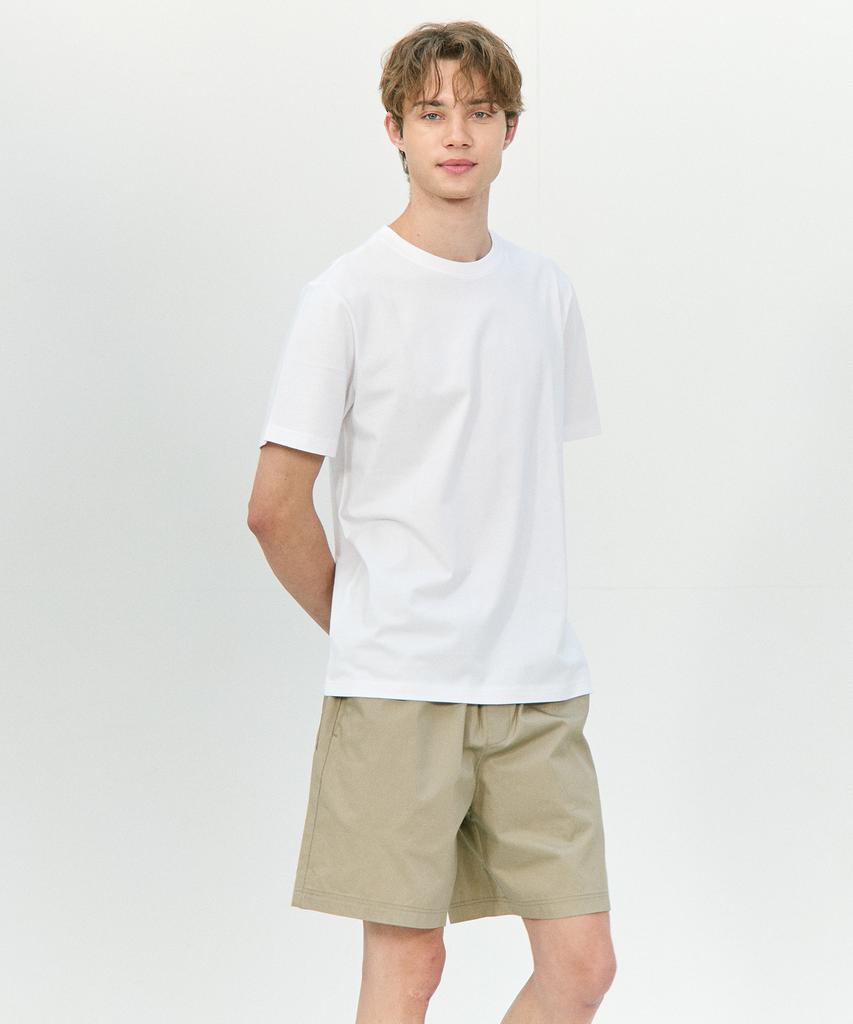 BASIC HOUSE Cotton String Band Half Pants Beige Lzhp3104 (B Type)