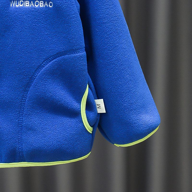 Spring/Autumn 2023 Korean-Style Baby Boy Fashion: Trendy Lion Fleece Jacket