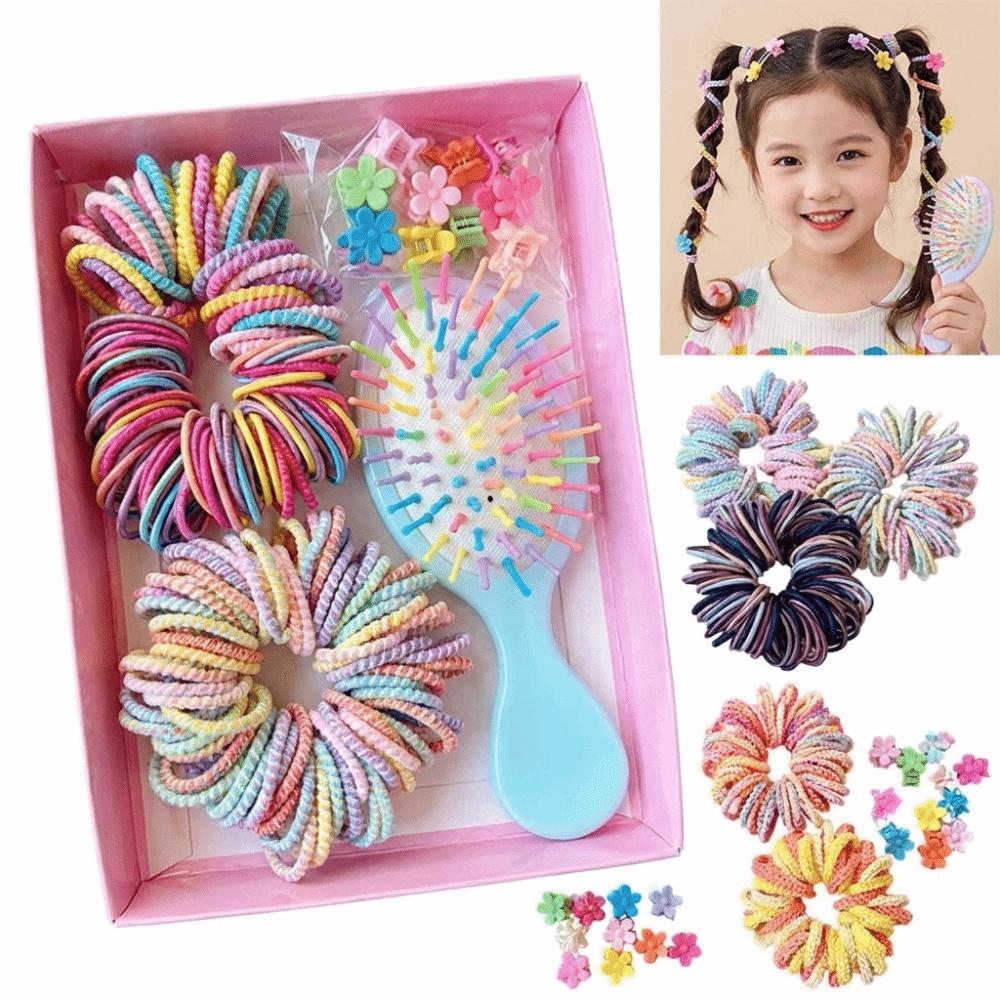 No Hurt Hair Girls Hair Bands High Elastic Hair Ties New Hair Accessories Set Princess Gift Set