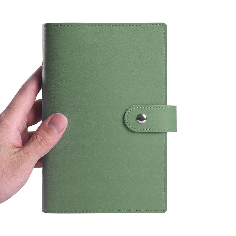 Leather Softcover Loose-Leaf Notebook with Snap Button - A5/A6 Diary & Journal