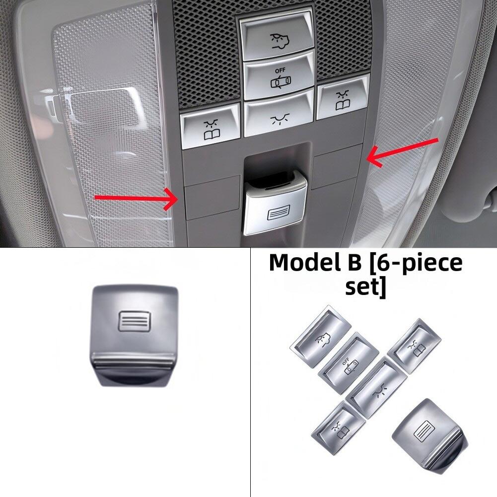 Interior Trim Cover Roof Lamp Button Enhance Interior Style Roof Reading Lamp Button Patch Automotive Interior Sticker A