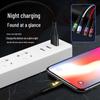 Seven-Color Silicone Light-Up USB Cable for Apple, Android, and Type-C Fast Charging