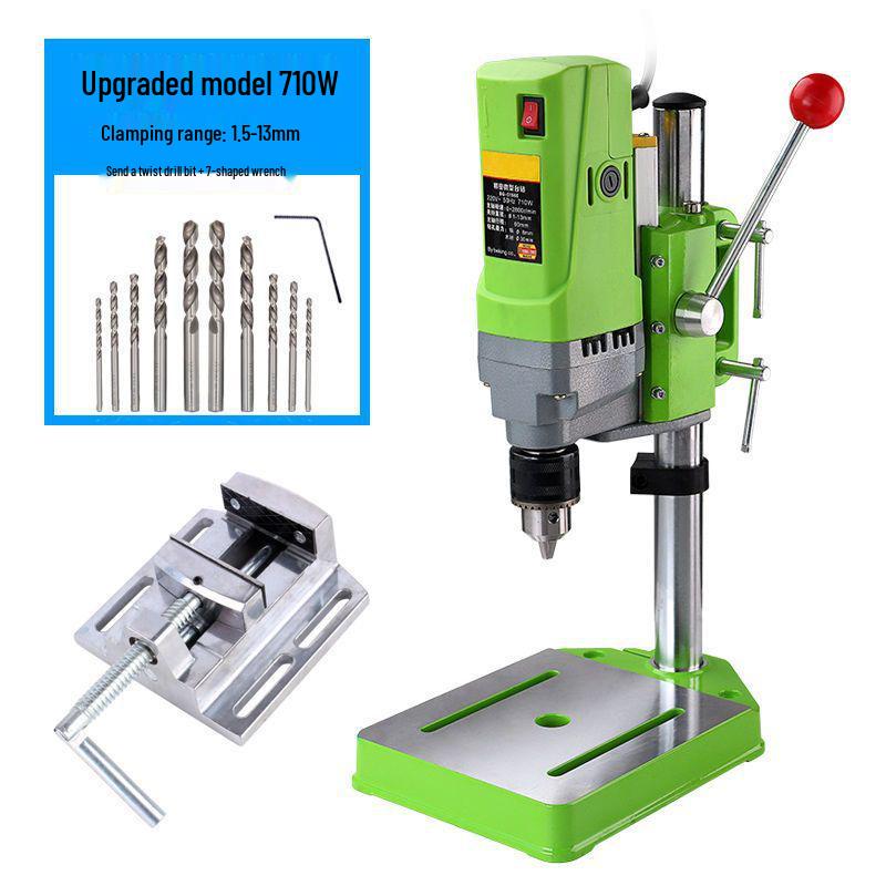 Multifunctional Desktop Electric Drill Press with Digital Display, 220V Industrial Grade Bench Drill for Household Use.