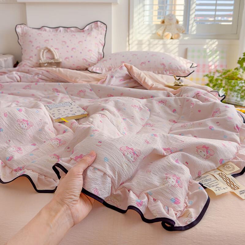 Duoshu Colorful Polka Dot Washed Cotton Summer Quilt