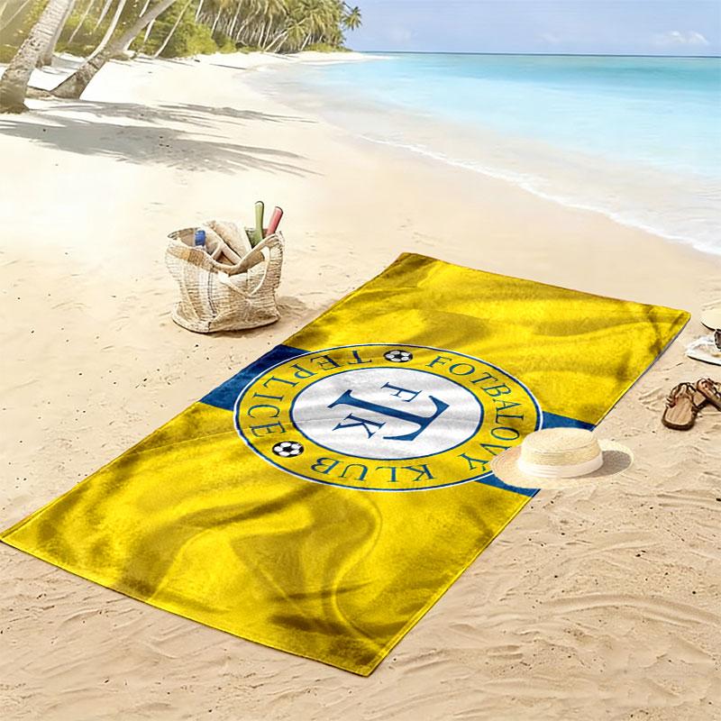 Trabzonspor Logo Print Beach Towel, Large Soft Quick Dry Towel for Beach Camping Swimming