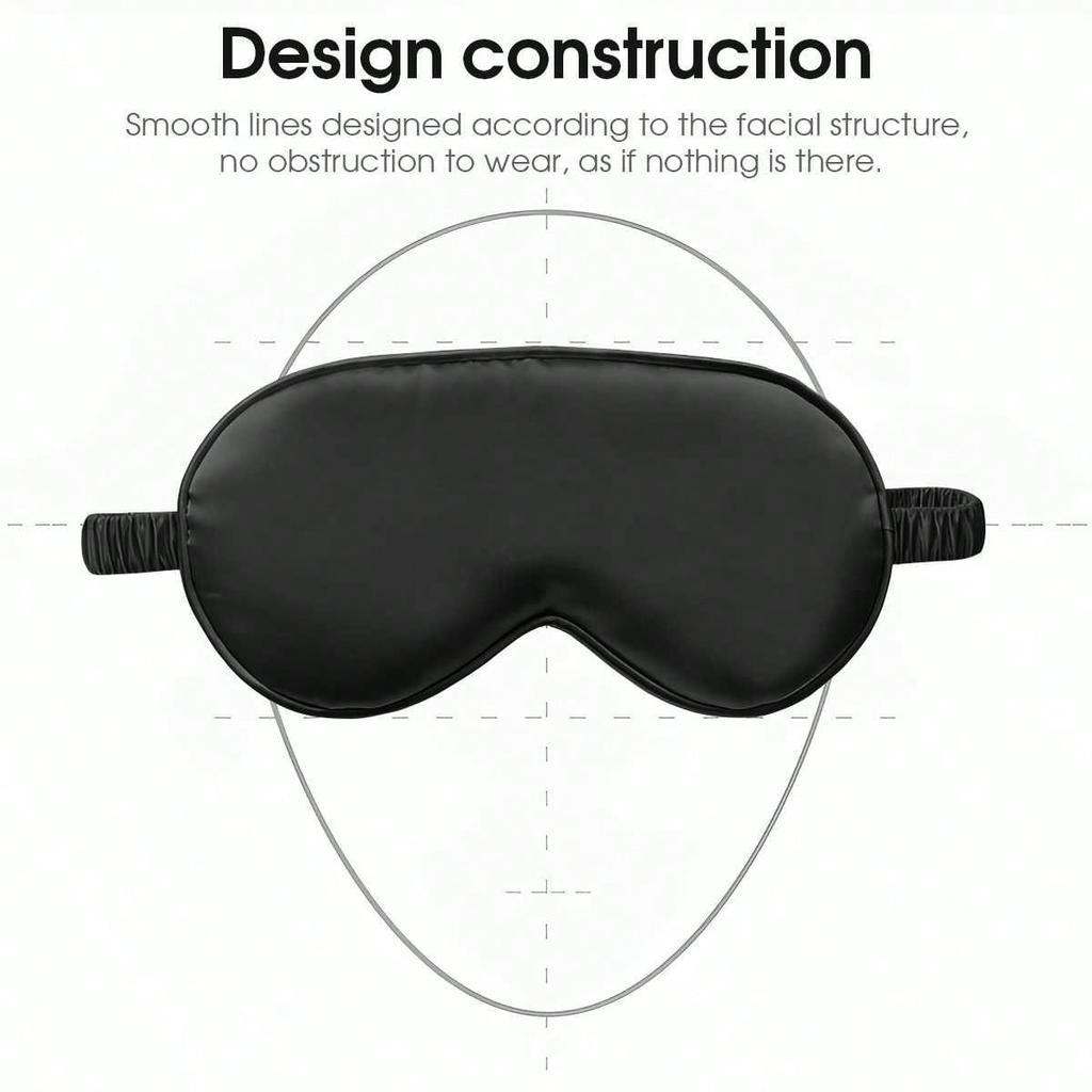 1 Pc Comfortable Fabric Silk Eye Mask Soft Silk Sleeping Eye Mask Natural Mulberry Silk Super Soft Effective Light Blocking