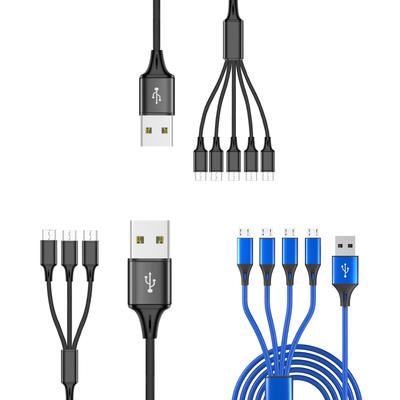 2m/6.5ft Durable Nylon USB To Micro USB Charging Cable Wire Power Supply Splitter Adapter Cord Support Quick Charge