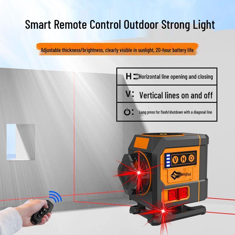 Mini High Precision Laser Level with 12 Red Light Lines and Automatic Wall Alignment