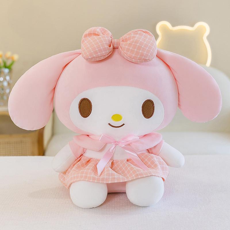 Очаровательная плюшевая кукла Sanrio Kuromi, очень мягкий кристальный хлопок, друг для обнимашек Melody,30cm