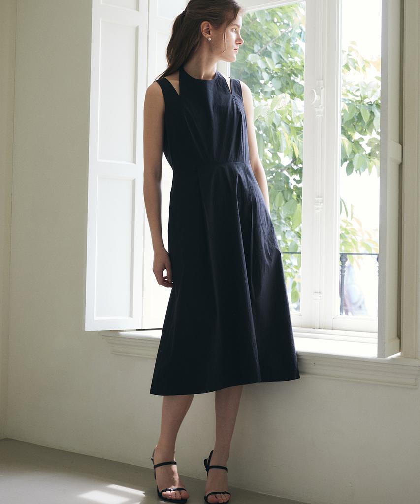 Paul And Alice Halter-Neck Midi Dress / Black