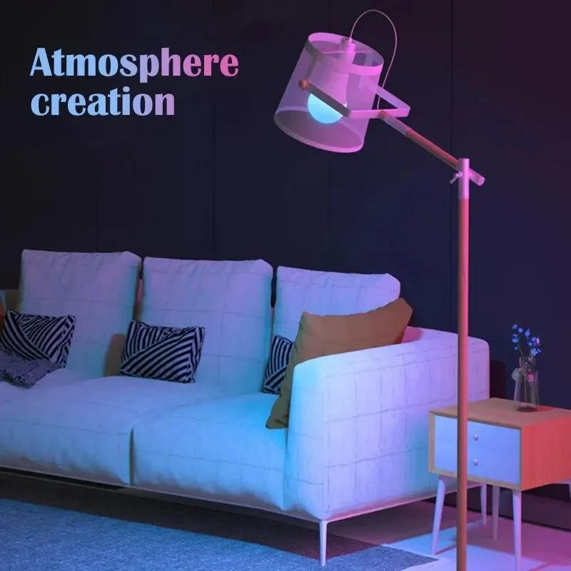 1/2/5/10 KS RGB 220V LED žiarovka Diaľkové ovládanie E27 Žiarovka Stmievateľná Smart Life Izbové Párty svetlo Vianočné ambientné osvetlenie