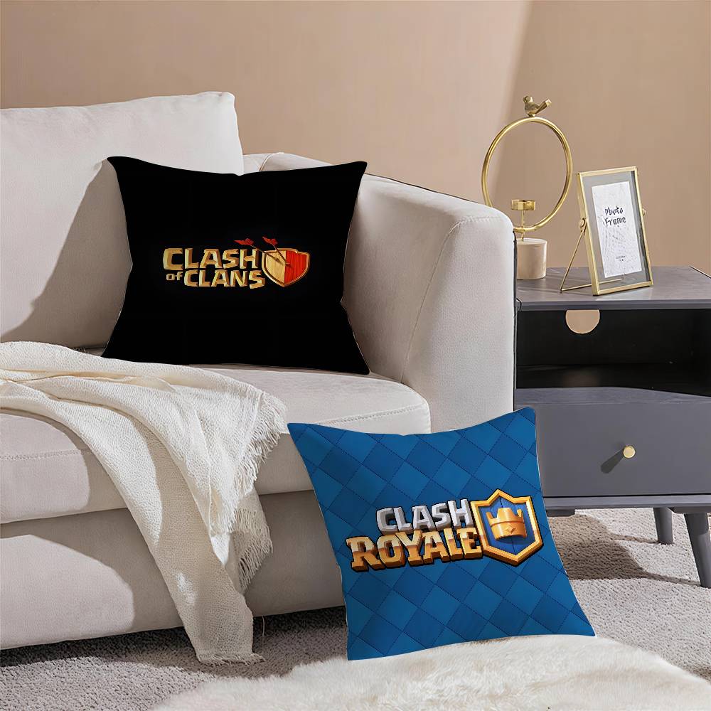Game C-Clash Of C-clans Cute Fighting Pillow Case Sofa And Living Room Decorative Cushion Covers Dust-proof And Mite-proof F