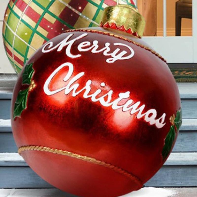 Weihnachten Aufblasbare Dekoration Ballon Drucke Handwerk Spielzeug Ball Festlichen Spaß Im Freien 60Cm