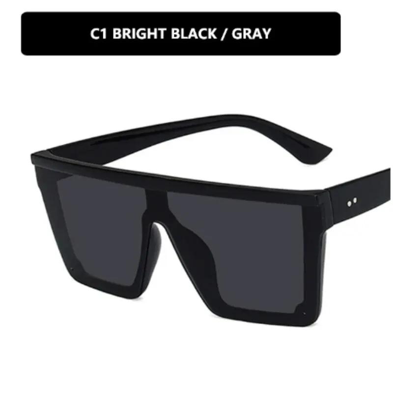 

Европейские и американские модные цельные солнцезащитные очки с большой оправой Новые мужские и женские солнцезащитные очки для уличной фотографии и вождения Ретро black