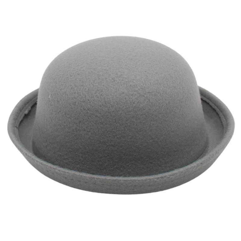 Bowler Jk Top Hat Kids Jazz Hat College Style Felt Hat Cute Boy And Girl Baby Sun Hat Parent-Child