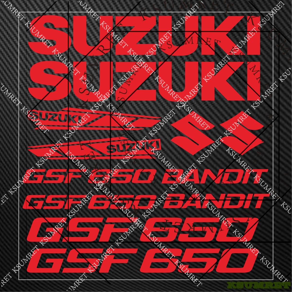 AAGK1 For Suzuki Bandit Gsf 650 Sticker Motorcycle Tank Decal Bandit 650 Logo Stickers Kit красный