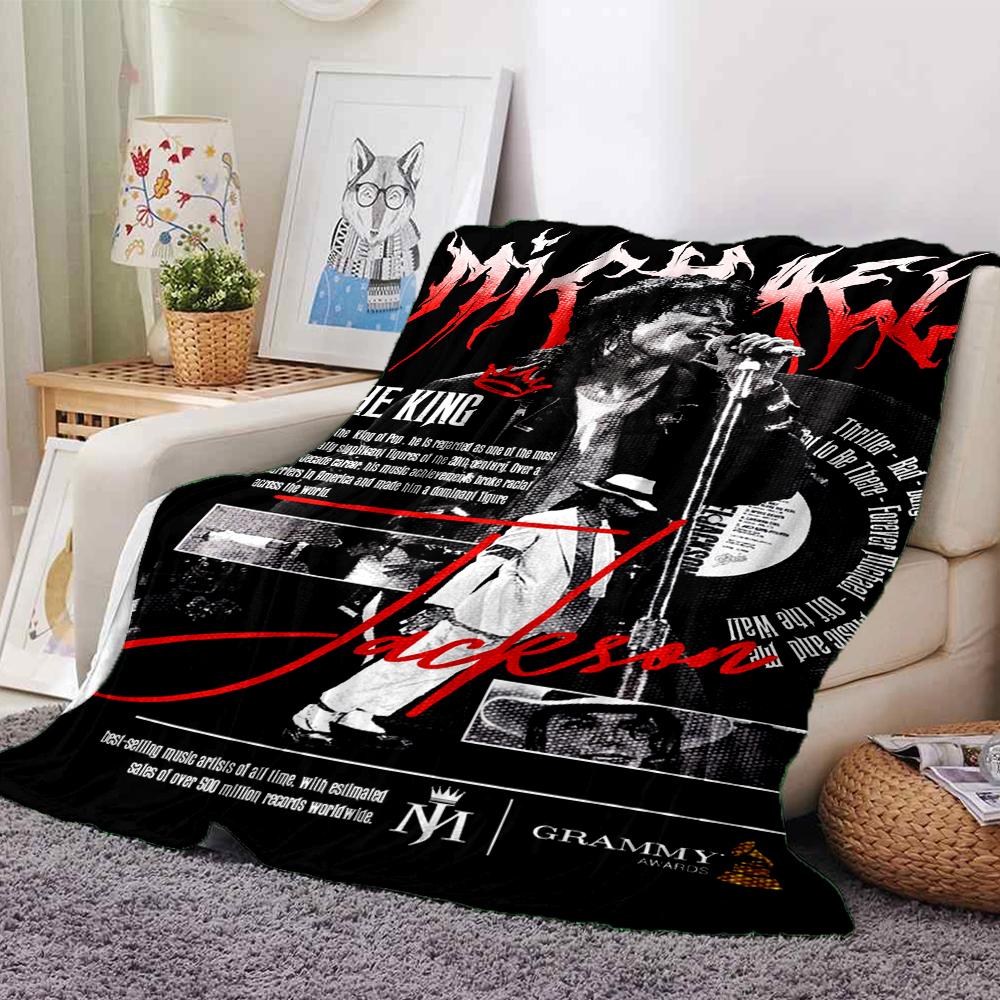 1Pc Michael Jackson King'S Legacy Blanket Soft Throw Blanket For Home Bedroom Bed Sofa Travel Office Solid Christmas Blanket