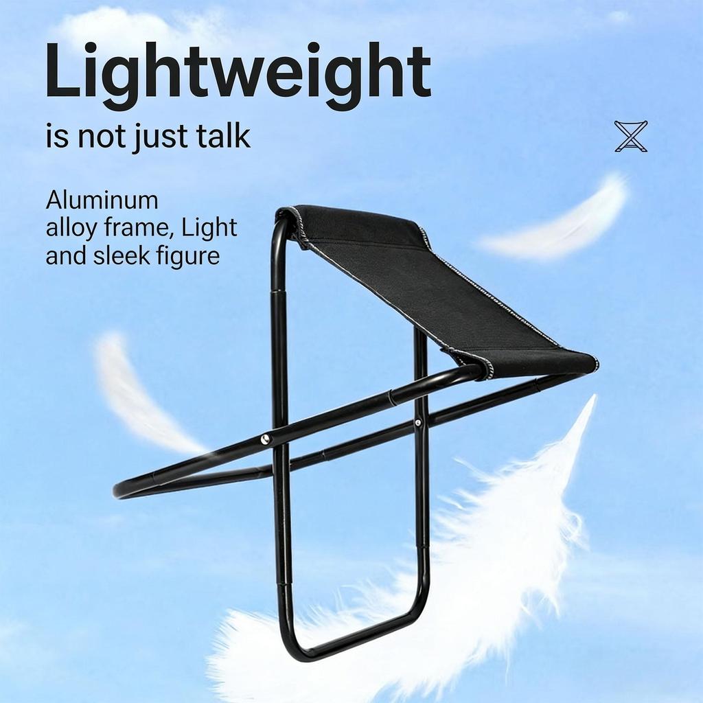 Portable Folding Fishing Stool Lightweight Aluminum Alloy Outdoor Camping Chair for Outdoor Travel Hiking Picnic Camping Fishing Seat Activities