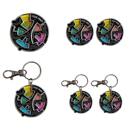 Barevný Fidget Smaltovaný Odznak 20barevný Fidget Spinner pro Umělce 3v1 Odznak Klíčenka Magnet pro Úlevu od Úzkosti