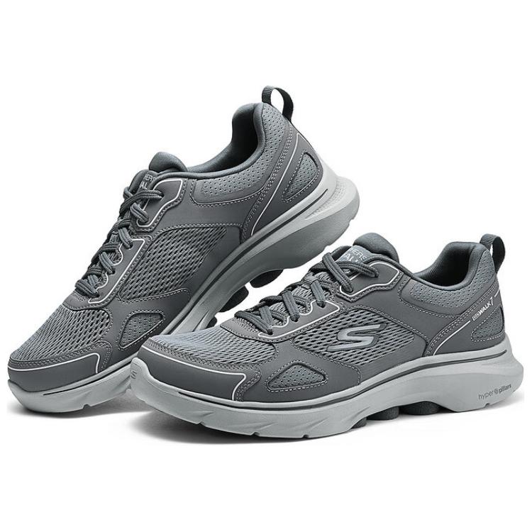 Skechers Go Walk 7 Comfortable Versatile Breathable Low-Top Casual Shoes Men Sneakers Gray 216640-GRY