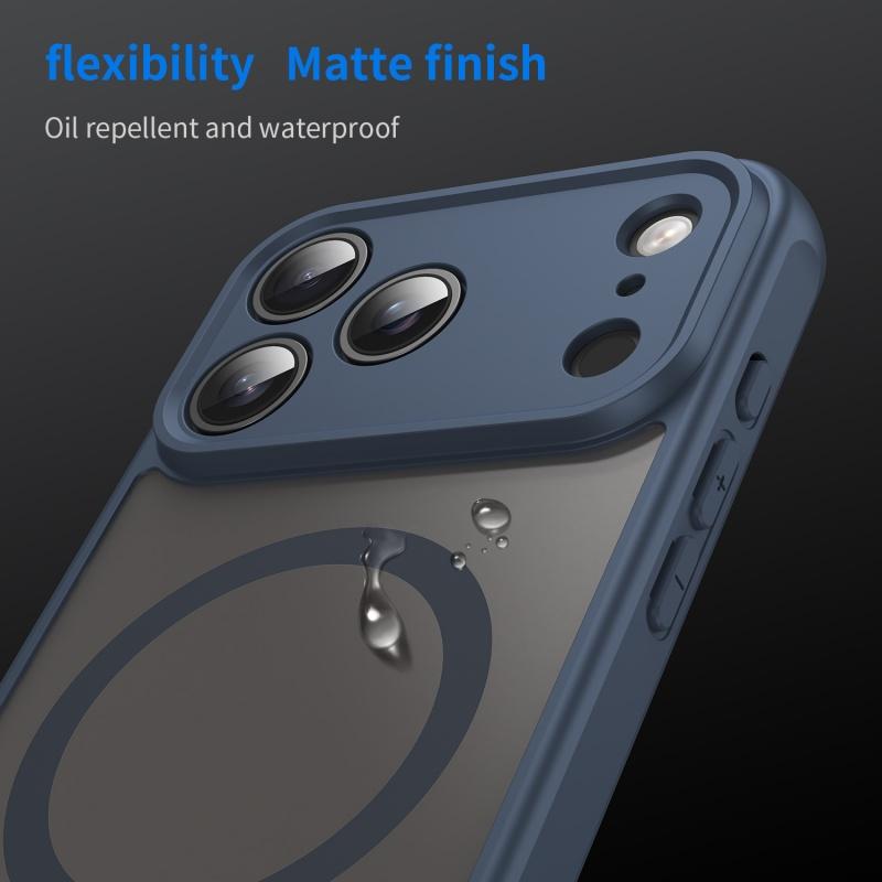 Matte Frosted phone Case For iphone 17 Air Pro Max Finish Oil Repellent Magnetic Soft Silicone Lens Protection 17 Promax Cover