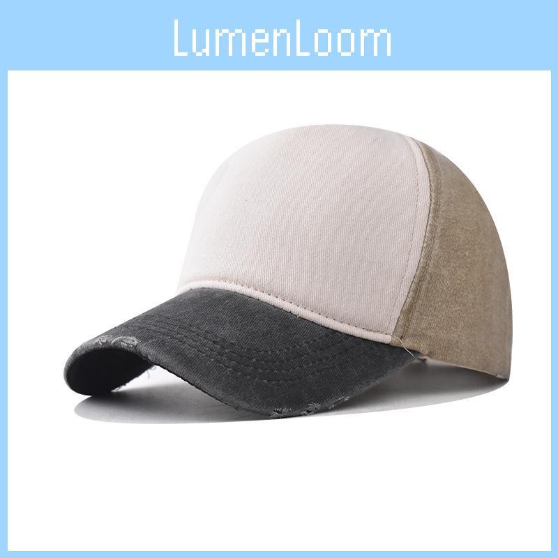 Block Color Cotton Wash Plain Baseball Cap Sun Protection Hat For Men And Women