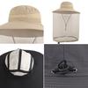 Solar Fan Cap Wide Brim Built-in Dual Solar Fans USB Charging Cooling Fishing Hat Breathable Mesh Cover Sun Protection