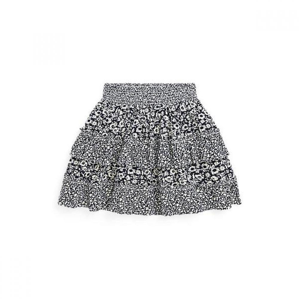 Polo Kids Girls Floral Tiered Cotton Blend Skirt Cwposktr6h20063999 6