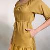 Virgio Women Mini Length Puff Sleeve Fit And Flare Fit Square Dress