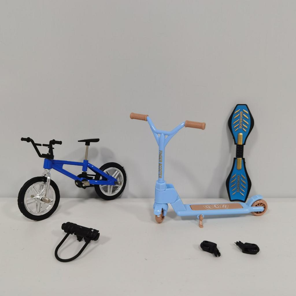 Mini Finger Bike and Skateboard Toy Set