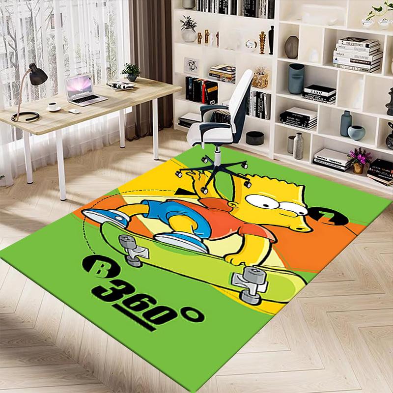 1pc Simpsons Family Adventure Carpet for Playroom Bedroom Living Room Sofa Home Decor,kids Game Area Rug Non-slip Floor Mat Y729102